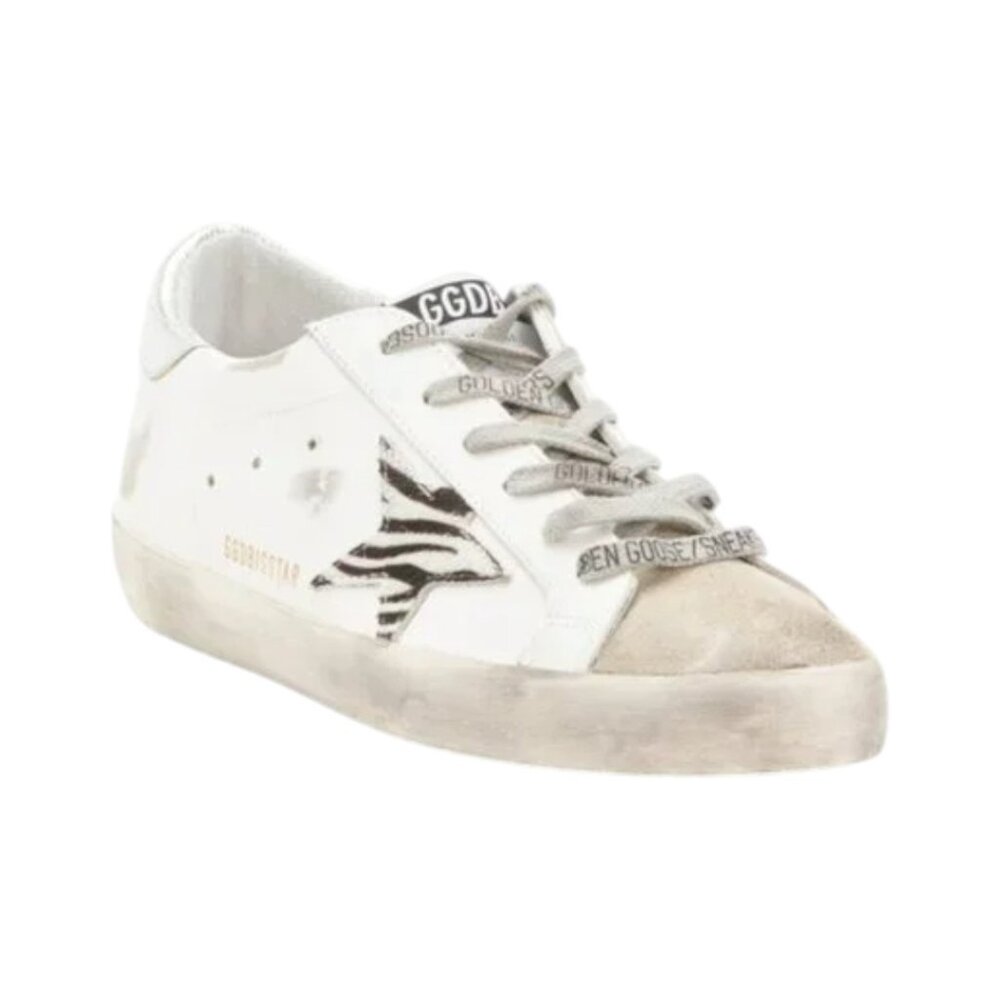 GOLDEN GOOSE Zebra Made In Italy Leather Sneakers - Picture 1 of 2